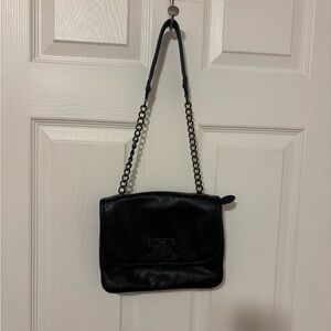 BCBGMaxAzria Black Chain Strap Shoulder Bag